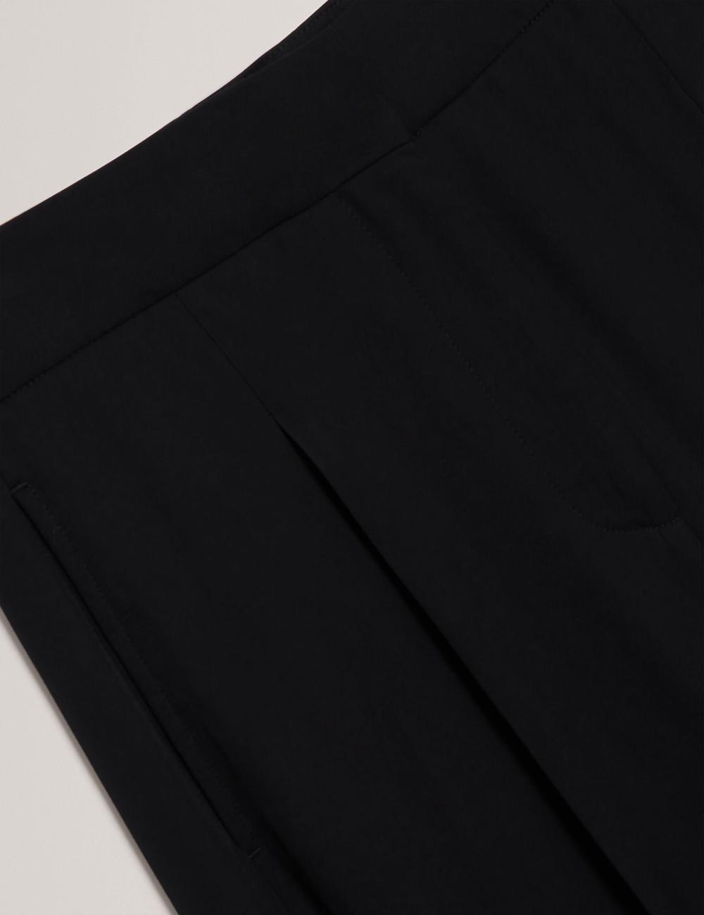 Pantalons Ted Baker KIOLLI - Wool Blend Barrel Leg Tailored Femme Noir | Paris  37924-GTDS