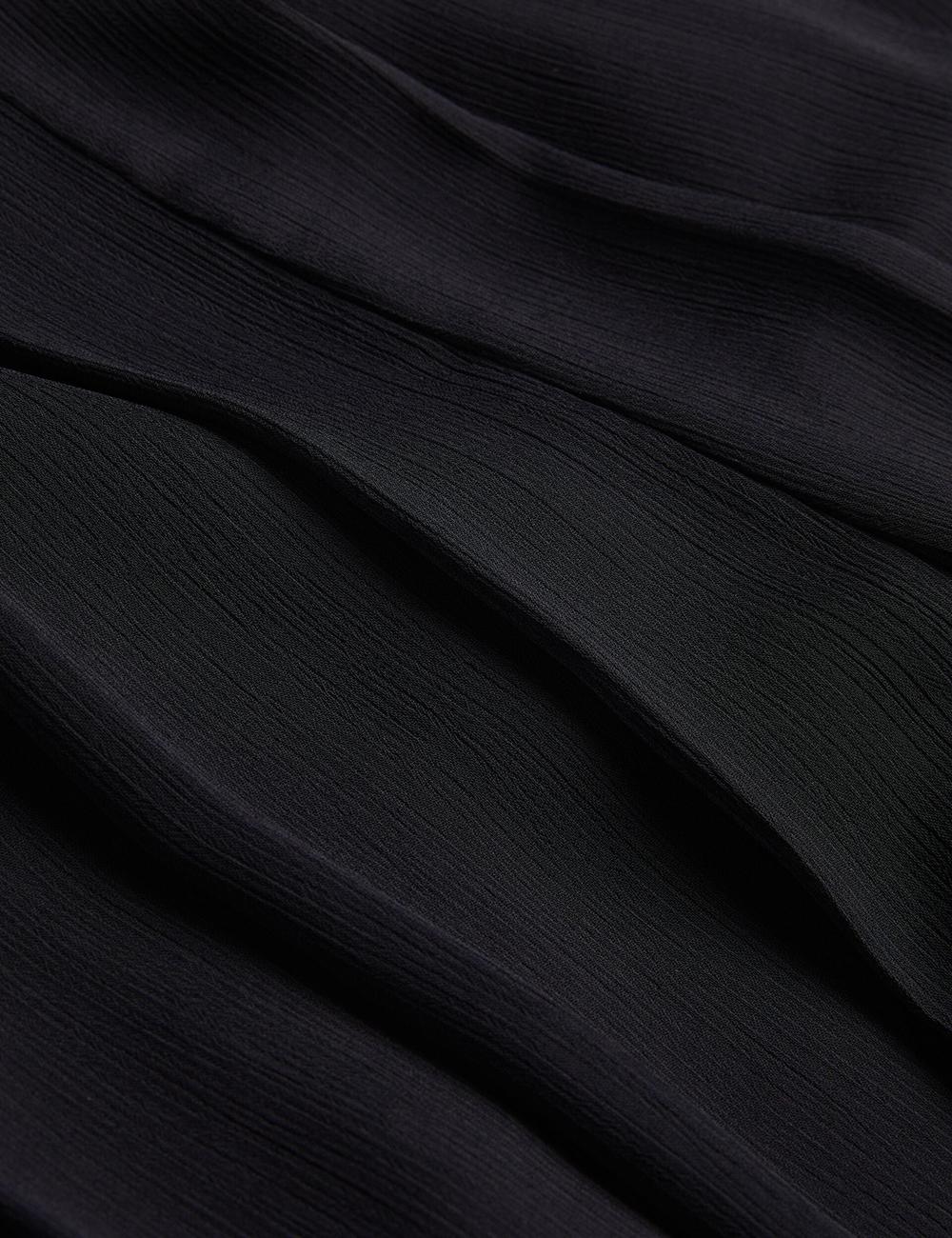Pantalons Ted Baker KOKUTO - Chiffon Pleated Wide Leg Palazzo Femme Noir | Paris  06215-HLJK
