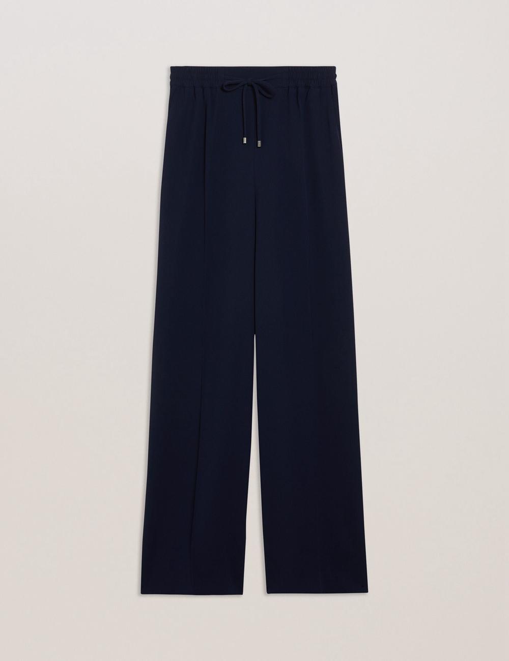 Pantalons Ted Baker LILIAAH - Wide Leg Tailored Femme Bleu Marine | Paris  90638-OTDW