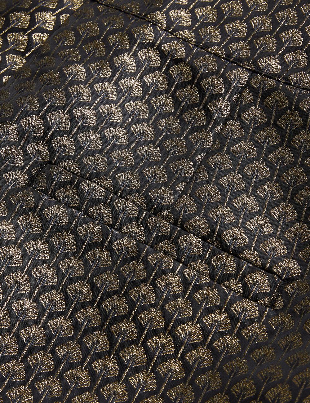 Pantalons Ted Baker MANGUT - Metallic Jacquard Wide Leg Tailored Femme Noir | Paris  98132-EGXC