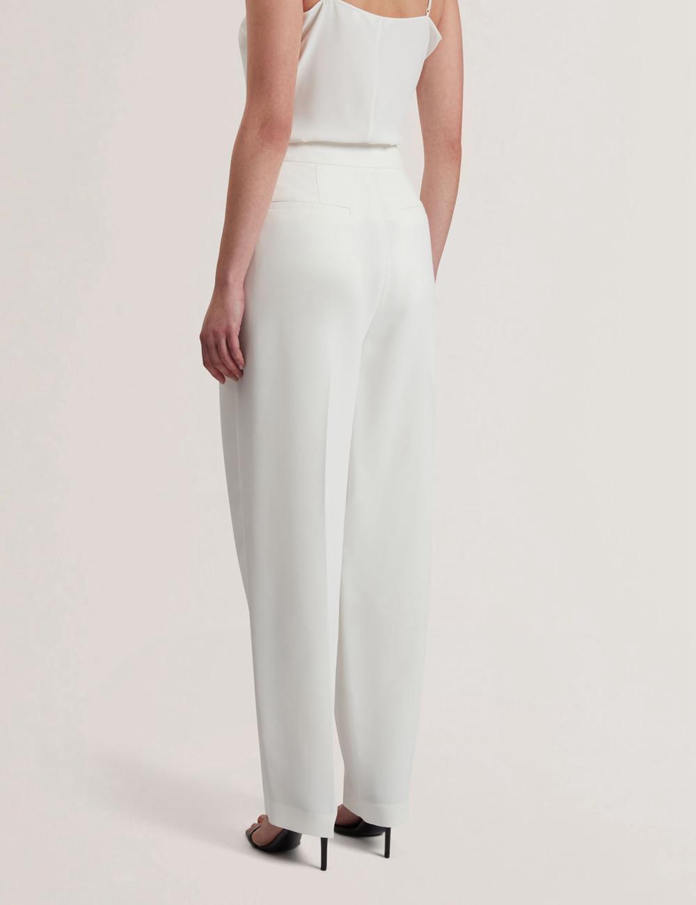 Pantalons Ted Baker MORRIAT - Barrel Leg Woven Tailored Femme Ivory | Paris  36459-UJFZ
