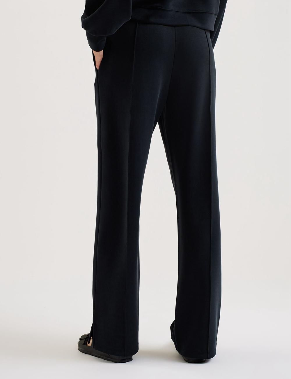 Pantalons Ted Baker NOWELLL - Straight Leg Joggers With Split Hem Femme Noir | Paris  24835-TURO
