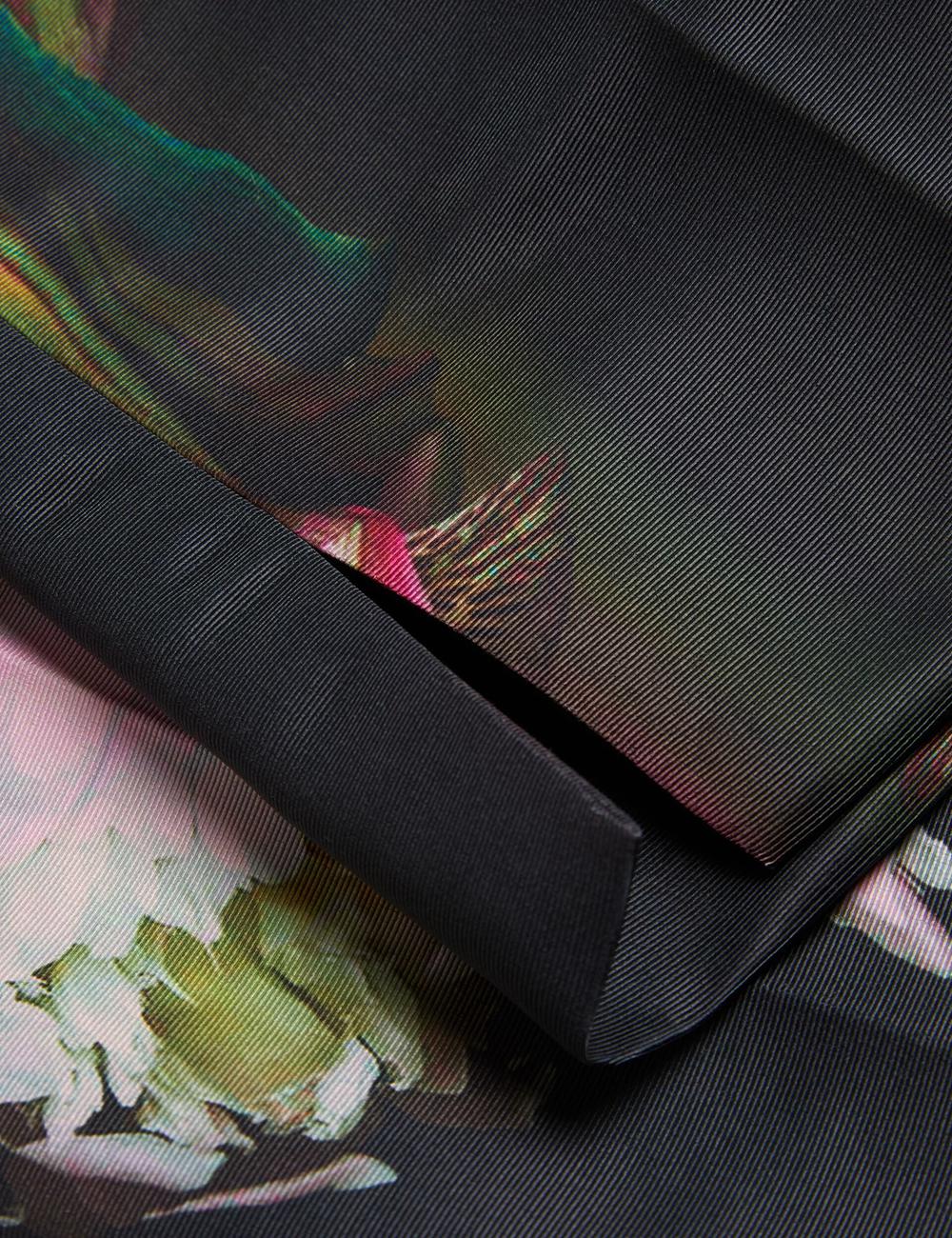 Pantalons Ted Baker OKUNIT - Tapered Leg Floral Print Tailored Femme Noir | Paris  12769-TUQS