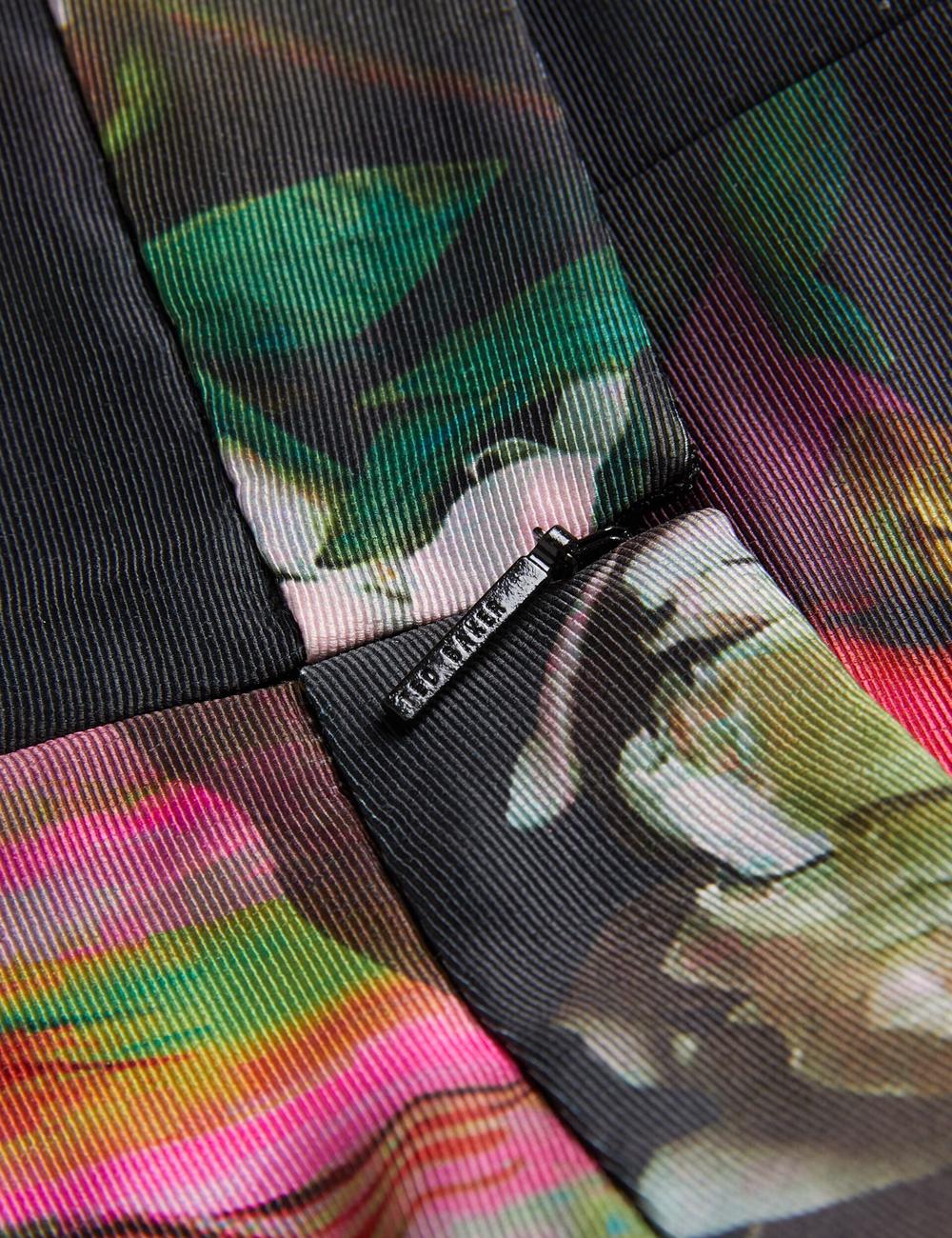 Pantalons Ted Baker OKUNIT - Tapered Leg Floral Print Tailored Femme Noir | Paris  12769-TUQS