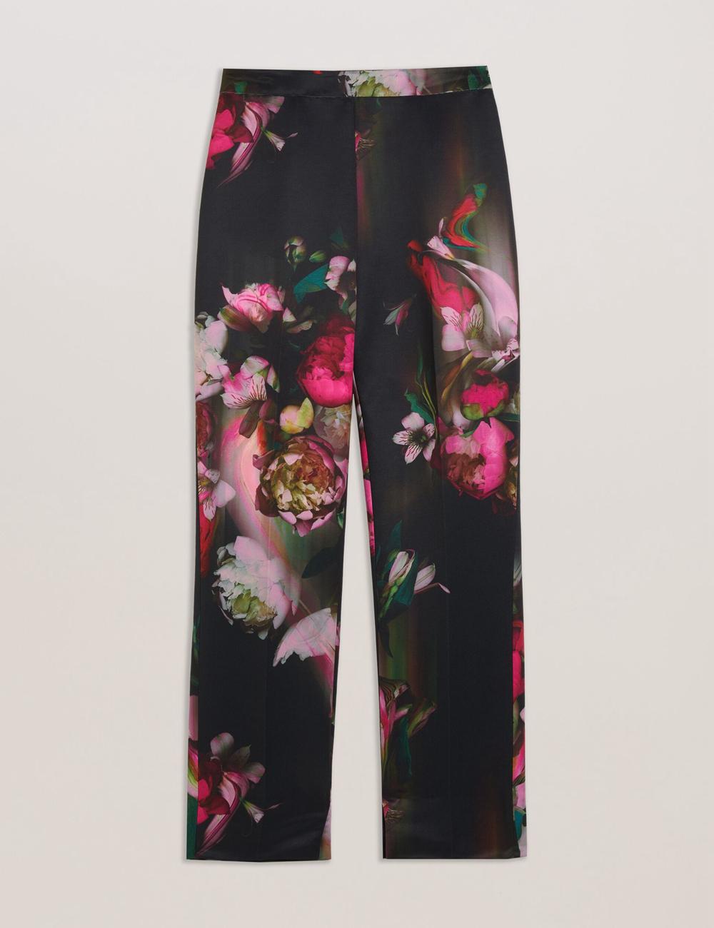 Pantalons Ted Baker OKUNIT - Tapered Leg Floral Print Tailored Femme Noir | Paris  12769-TUQS
