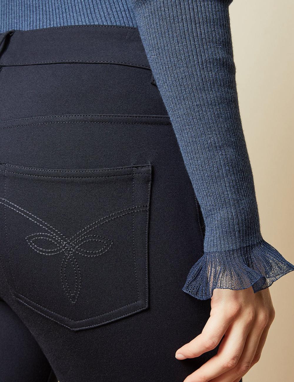 Pantalons Ted Baker STRENTI - Skinny Fit Zip Cuff Femme Bleu | Paris  67093-ZUAO
