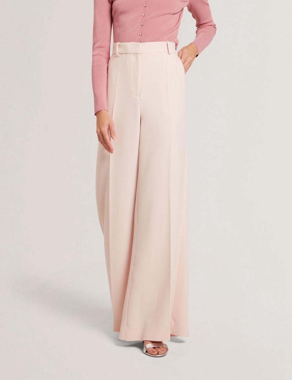 Pantalons Ted Baker TRAGAT - Ultra Wide Leg Woven Tailored Femme Rose | Paris  41092-YOVK