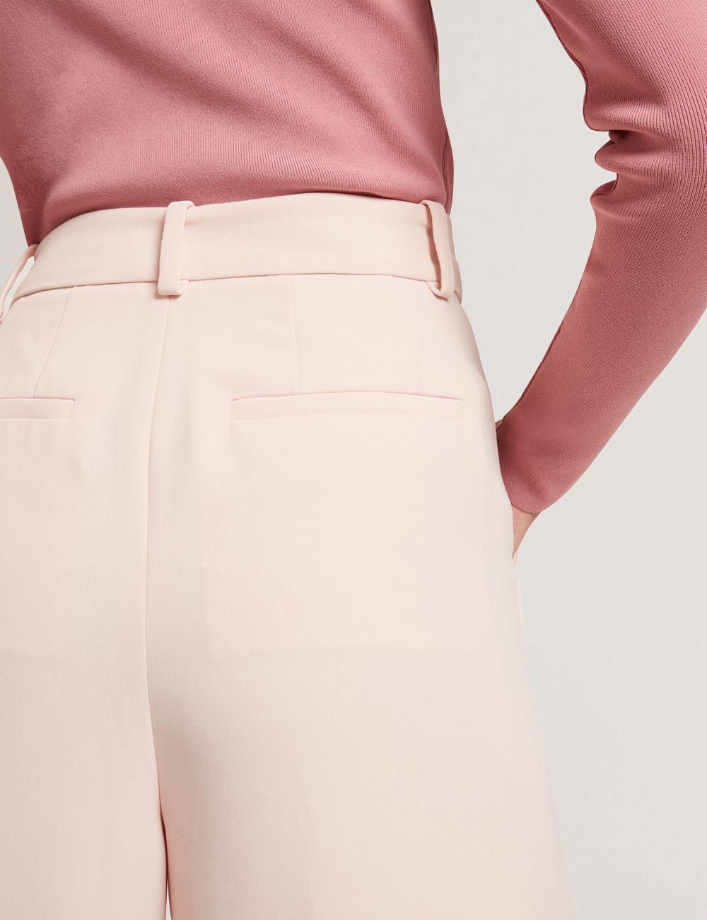 Pantalons Ted Baker TRAGAT - Ultra Wide Leg Woven Tailored Femme Rose | Paris  41092-YOVK