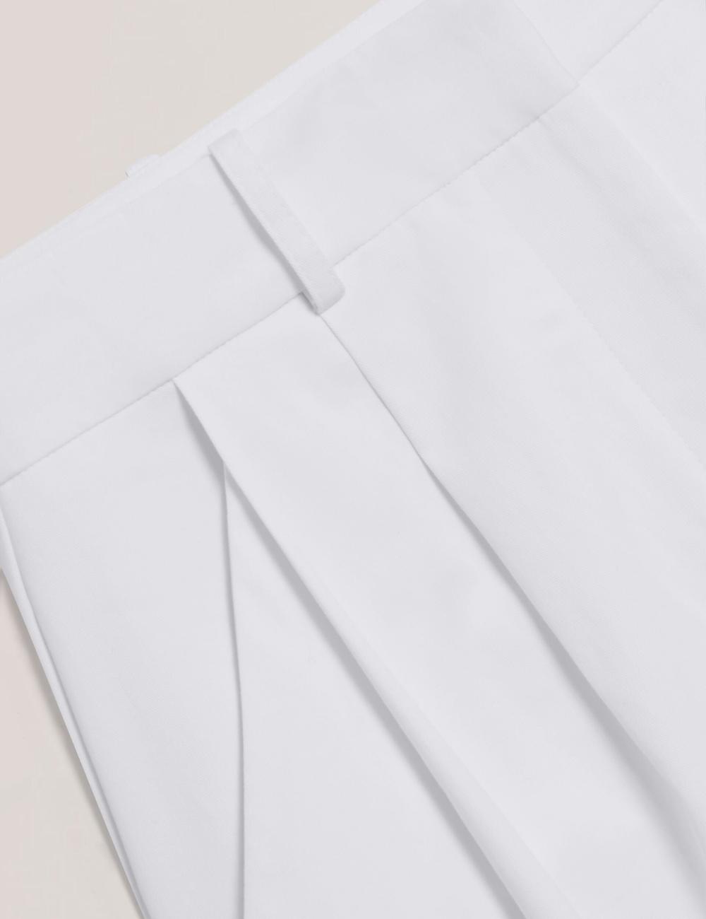 Pantalons Ted Baker ZOZIA - Pleated High Waist Wide Leg Femme Blanche | Paris  19758-JACG