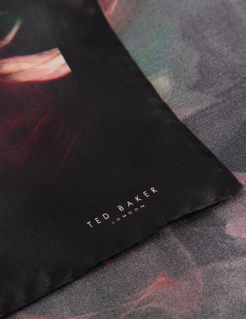 Pochettes De Costume Ted Baker DALLASE - Smokey Floral Print Silk Pocket Homme Noir | Paris  70348-FJCX