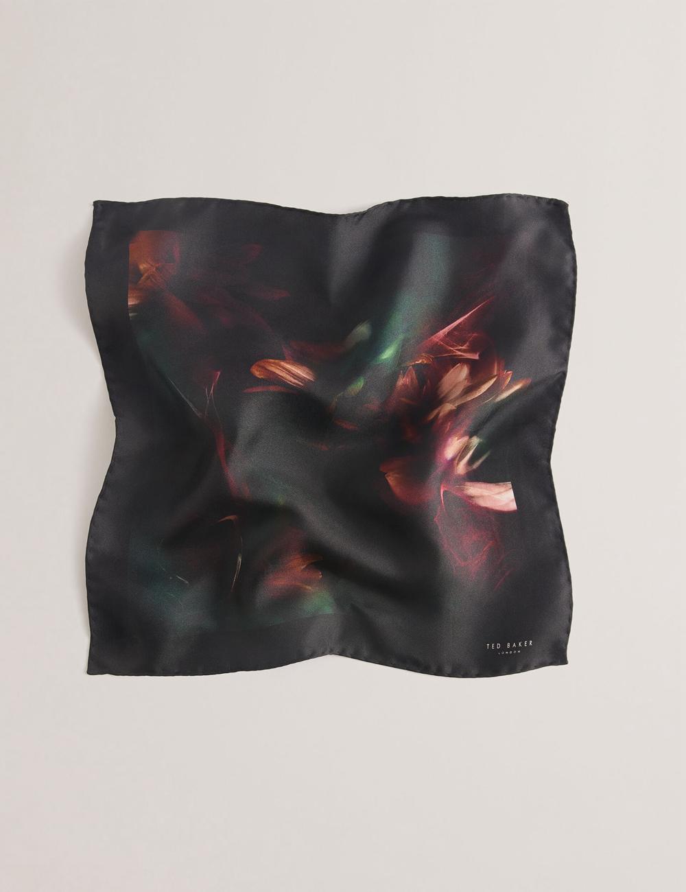 Pochettes De Costume Ted Baker DALLASE - Smokey Floral Print Silk Pocket Homme Noir | Paris  70348-FJCX