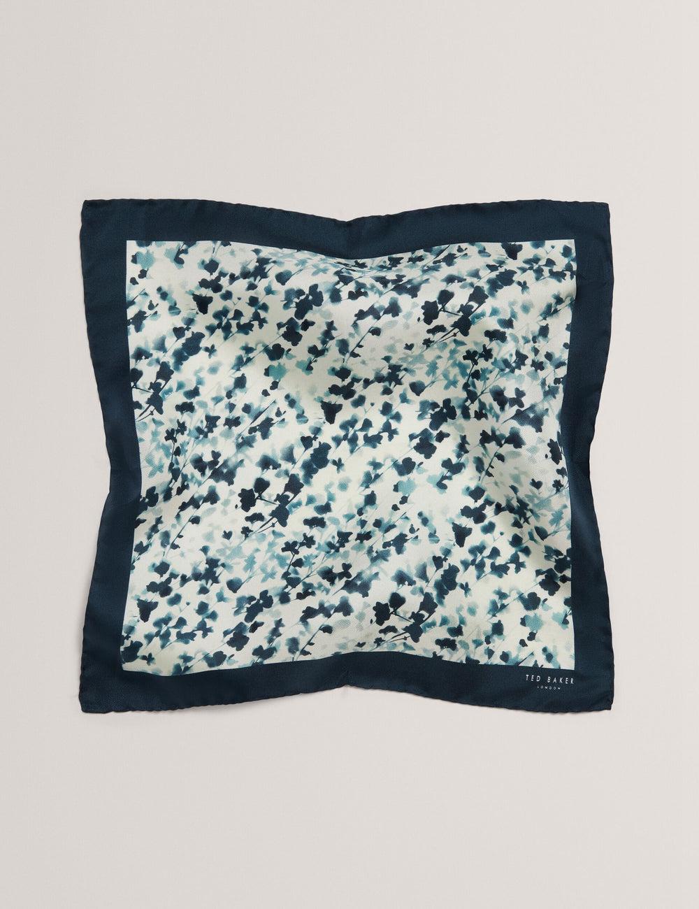 Pochettes De Costume Ted Baker ELMSTEP - Blurred Floral Print Silk Pocket Homme Bleu Marine | Paris  08476-XELW