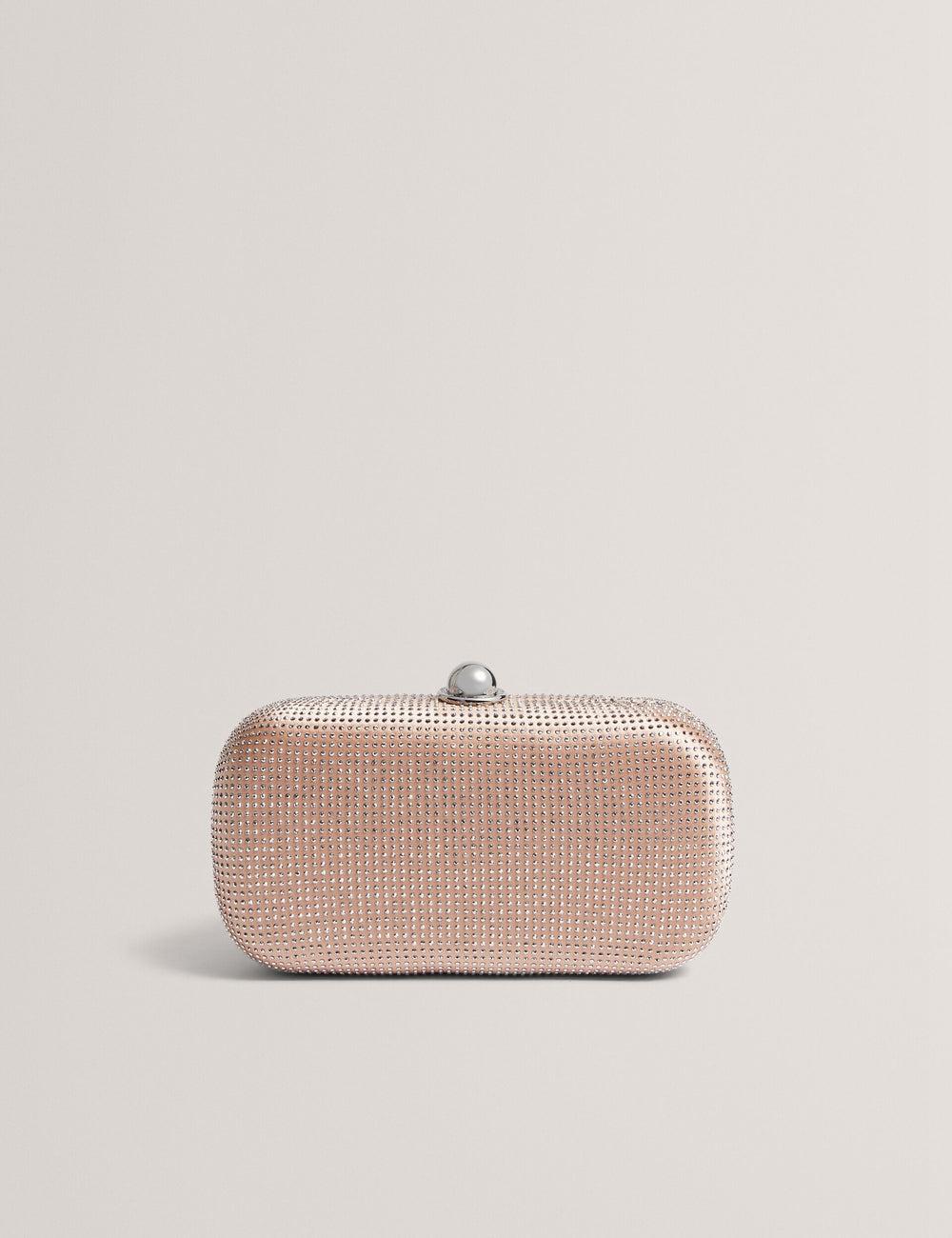 Pochettes Ted Baker CRYZELA - Crystal Embellished Satin Hard Femme Rose | Paris  70345-LUQC