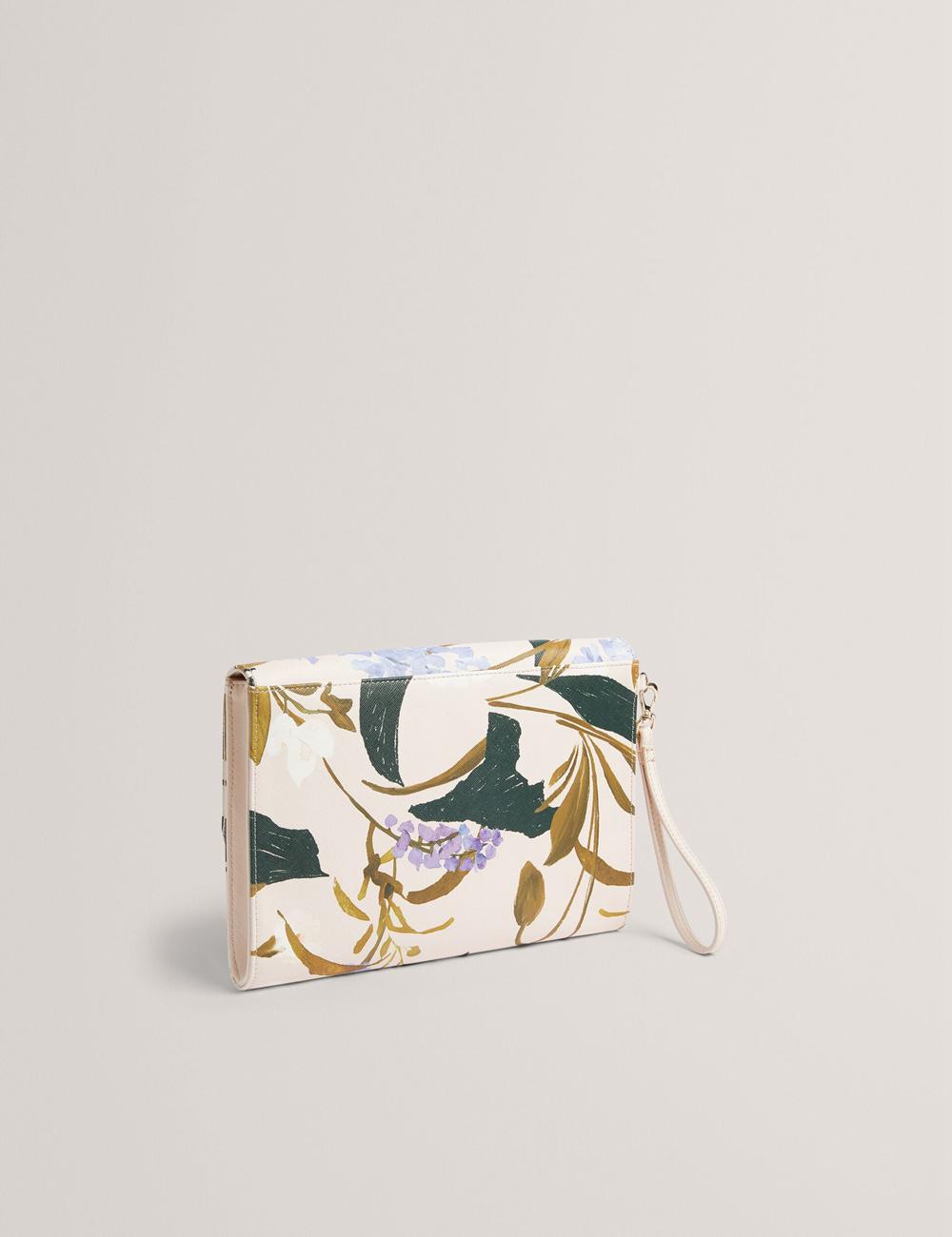 Pochettes Ted Baker POSEII - Floral Print Envelope Icon Clutch Femme Rose | Paris  51698-GOIT