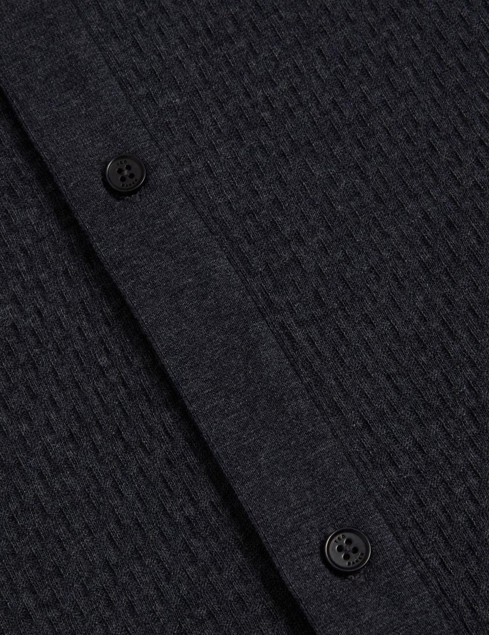 Polos Ted Baker CONNYR - Short Sleeve Button Through Homme Bleu Marine | Paris  71806-ADBE