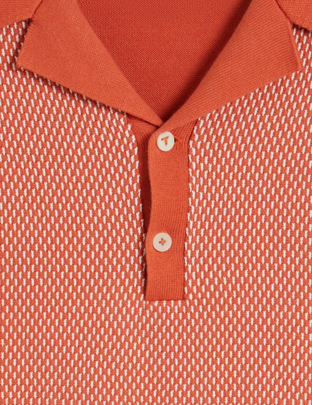 Polos Ted Baker GREGRY - Short Sleeve Small Stitch Knitted Homme Rouge | Paris  43207-LQNS