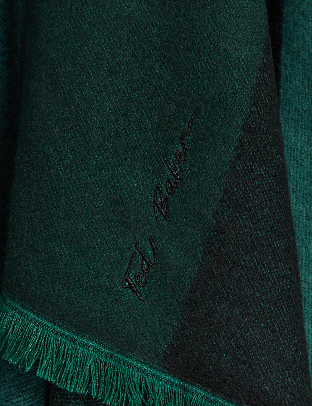Poncho Ted Baker SUFFIA - Colour Block Buckled Woven Femme Vert | Paris  89541-CQHZ
