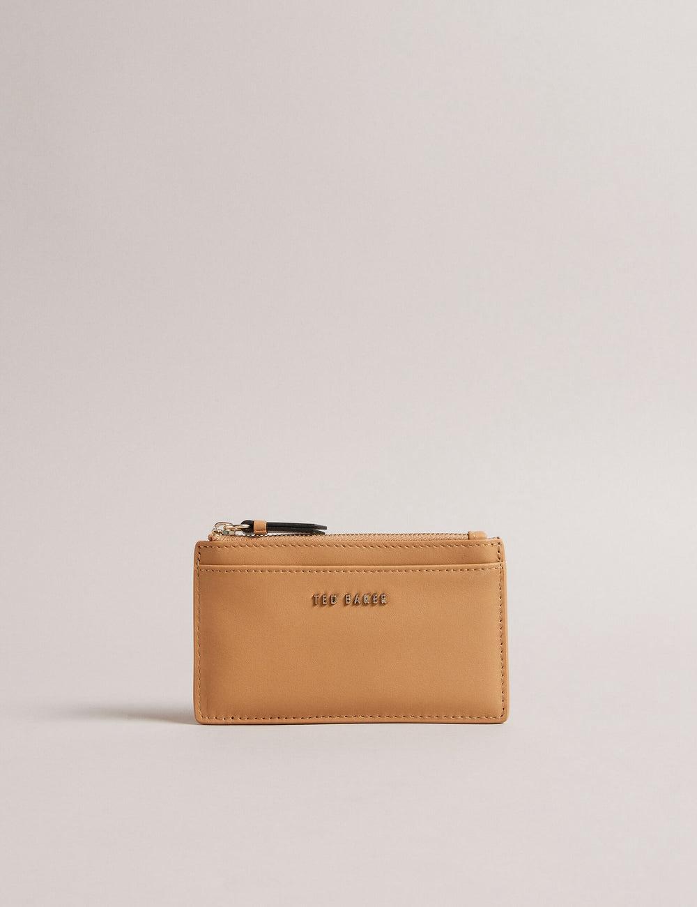 Portefeuilles Ted Baker DARCENA - Branded Leather Zip Coin Femme Taupe | Paris  14892-YAVJ