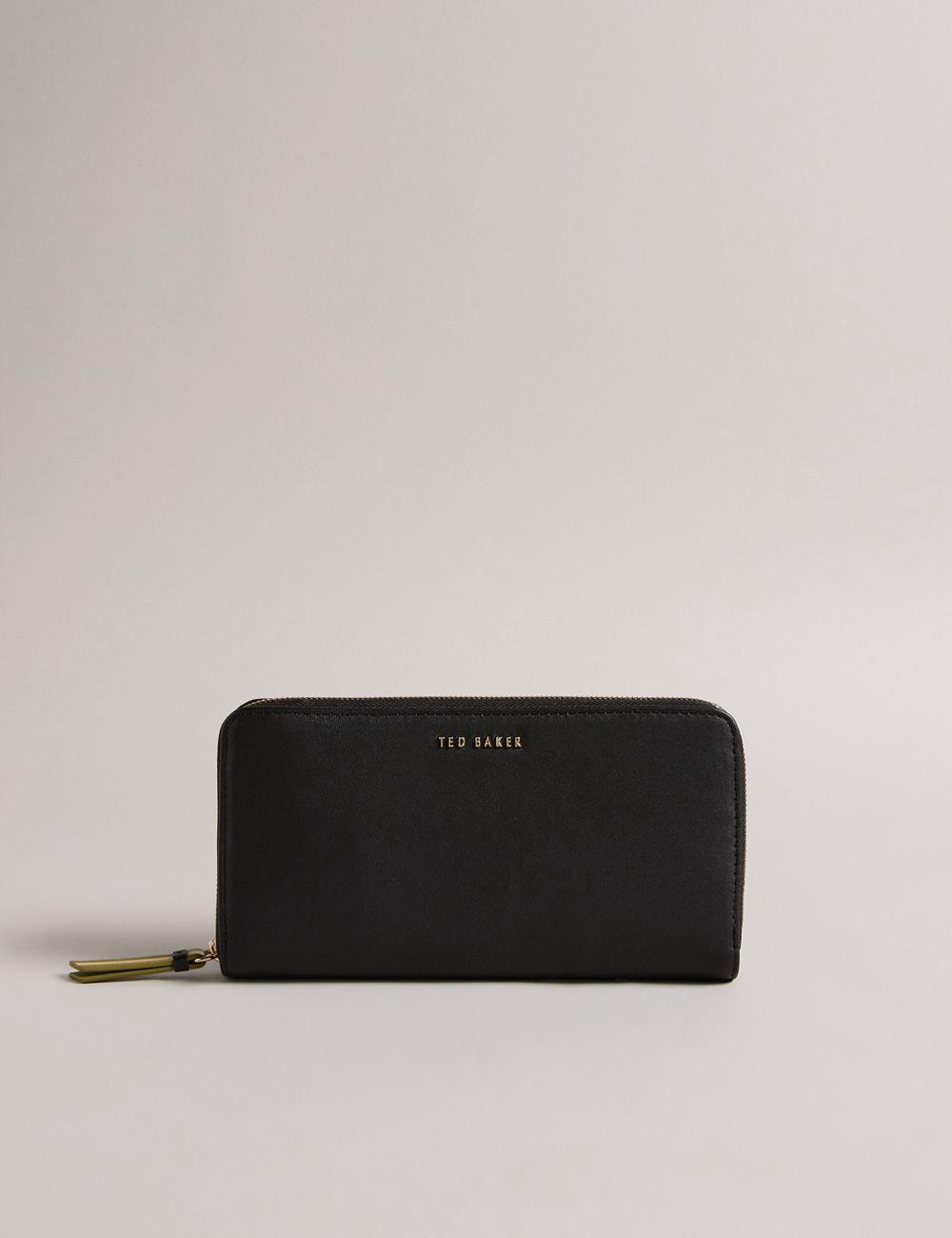 Portefeuilles Ted Baker DARCIEA - Smooth Leather Zip Around Large Femme Noir | Paris  23016-WEIH