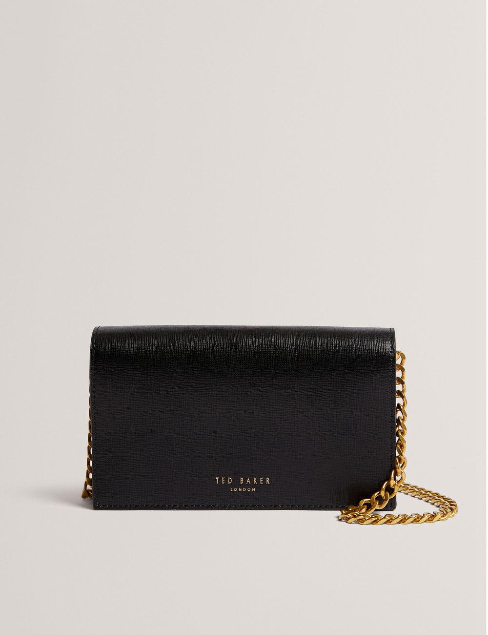 Portefeuilles Ted Baker TABINA - Leather With Chain Crossbody Strap Femme Noir | Paris  40589-CQUF