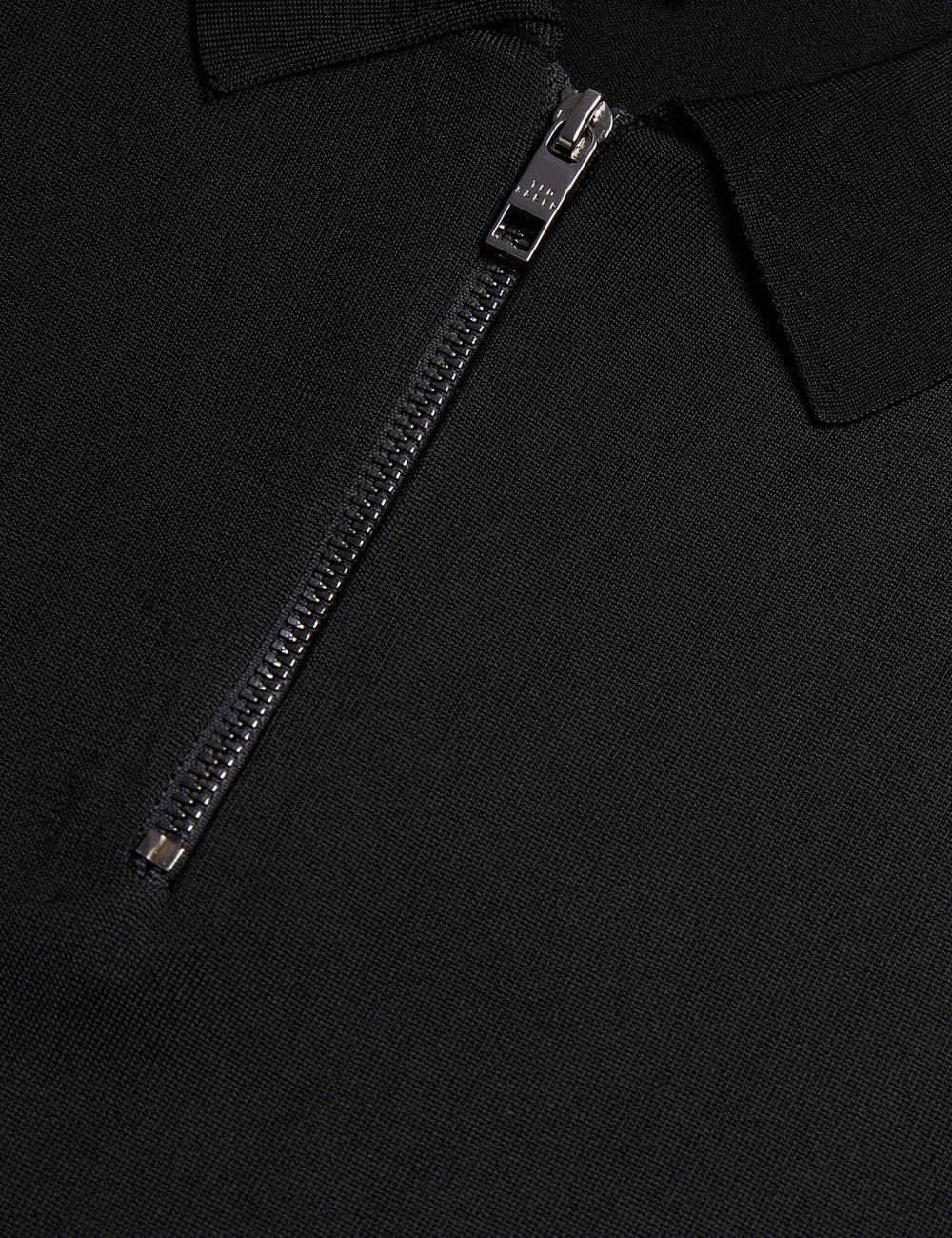 Pulls Ted Baker DALDIN - Zip Collar Stretch Knit Homme Noir | Paris  95642-LBIE