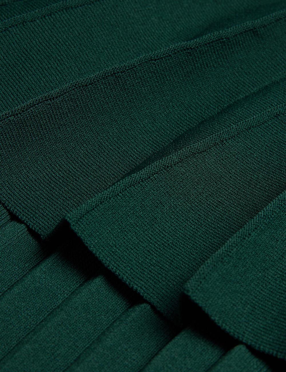 Pulls Ted Baker IIVANNA - Ribbed Knit Top With Fluted Short Sleeves Femme Vert | Paris  03248-BYUM