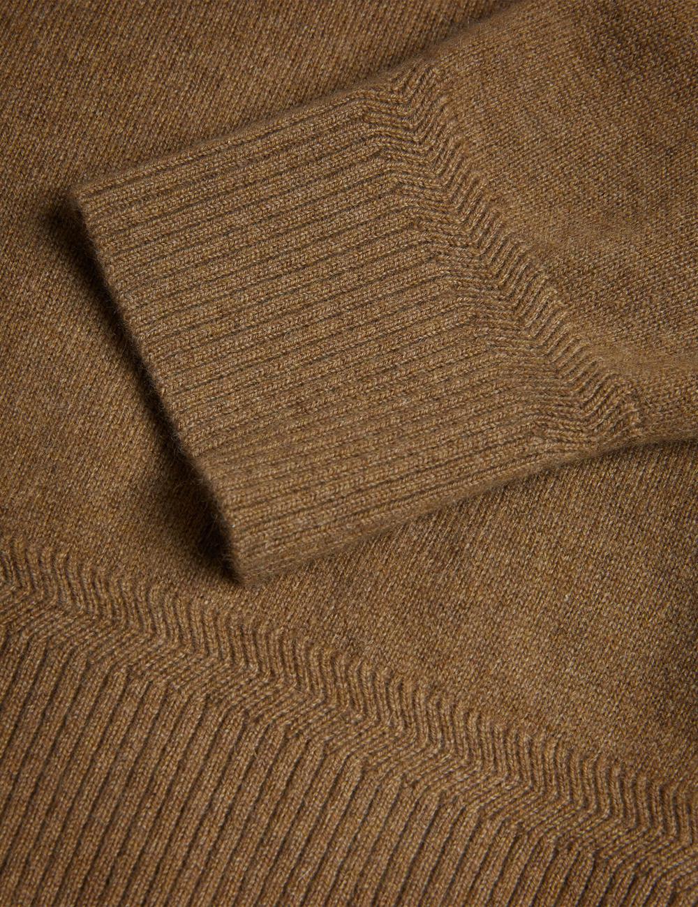 Pulls Ted Baker KAROLT - Cashmere Knit Long Sleeve Top Homme Marron | Paris  76904-ZKJU