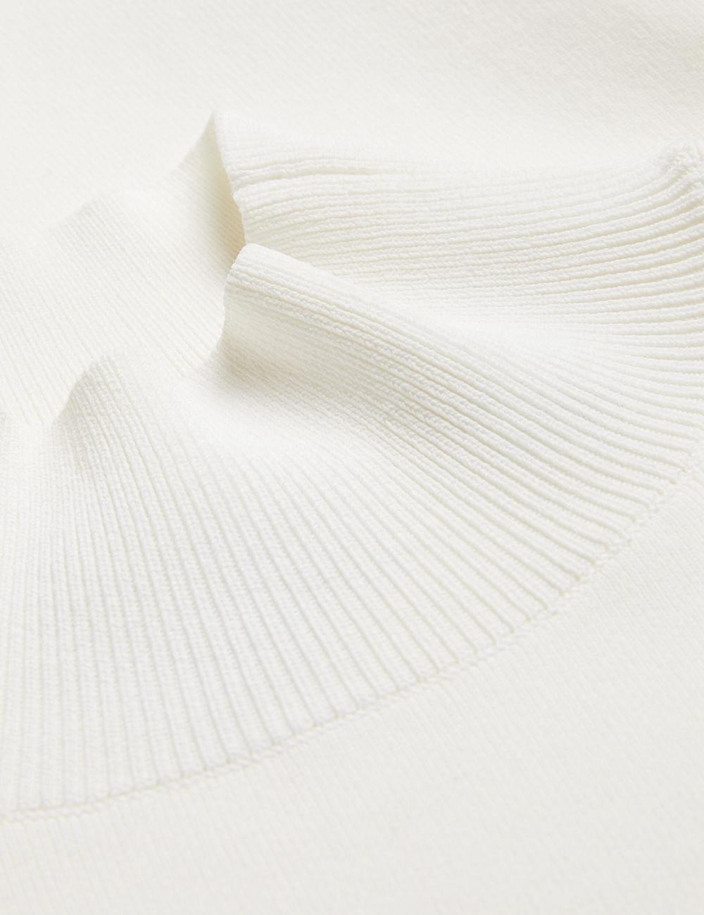 Pulls Ted Baker LAYNHA - Flared Sleeve High Neck Knitted Top Femme Ivory | Paris  34086-SBLZ
