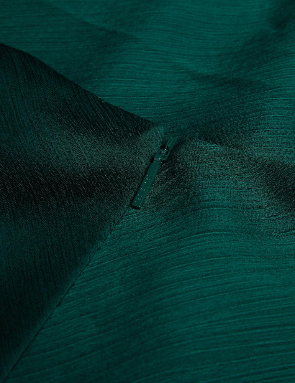 Pulls Ted Baker MISRINA - Drape Neck Detail Satin Top Femme Vert | Paris  74560-MWLS