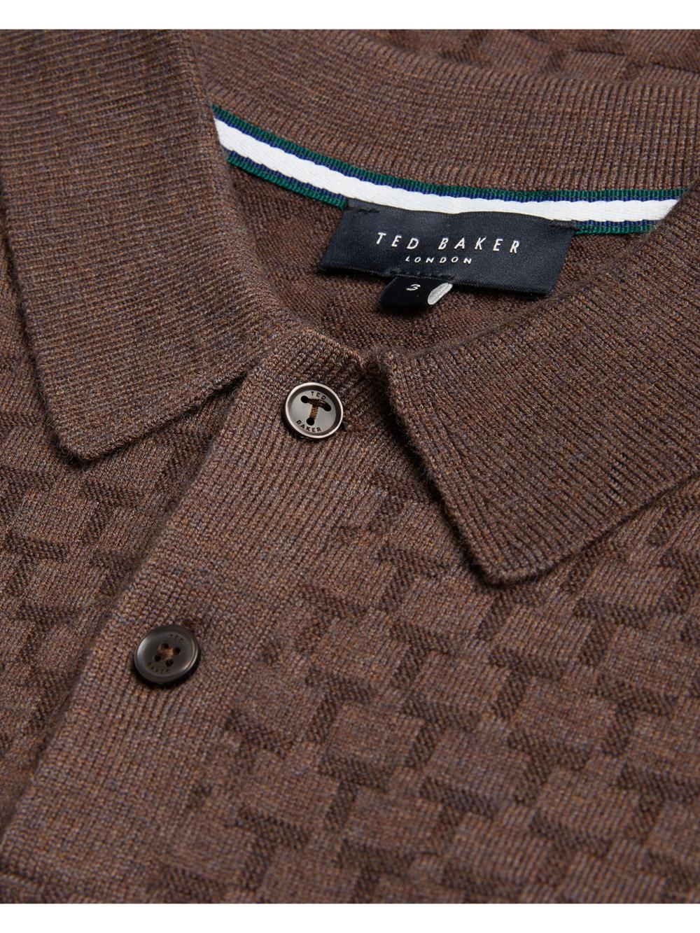 Pulls Ted Baker MORAR - Long Sleeve T Stitch Knitted Homme Marron | Paris  07125-AWOR