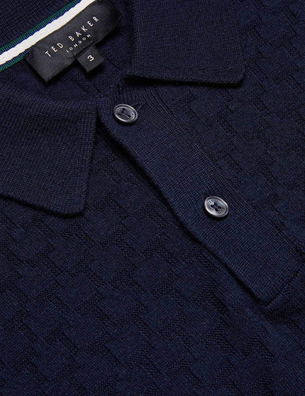 Pulls Ted Baker MORAR - T Knit Long Sleeve Top Homme Bleu Marine | Paris  13682-DGPH