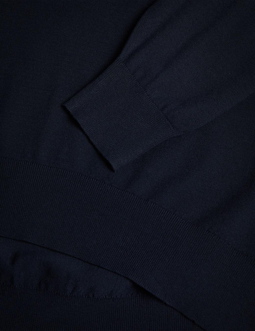 Pulls Ted Baker PENNII - Mockable With Embellished Shirt Collar Femme Bleu Marine | Paris  20853-AUMT