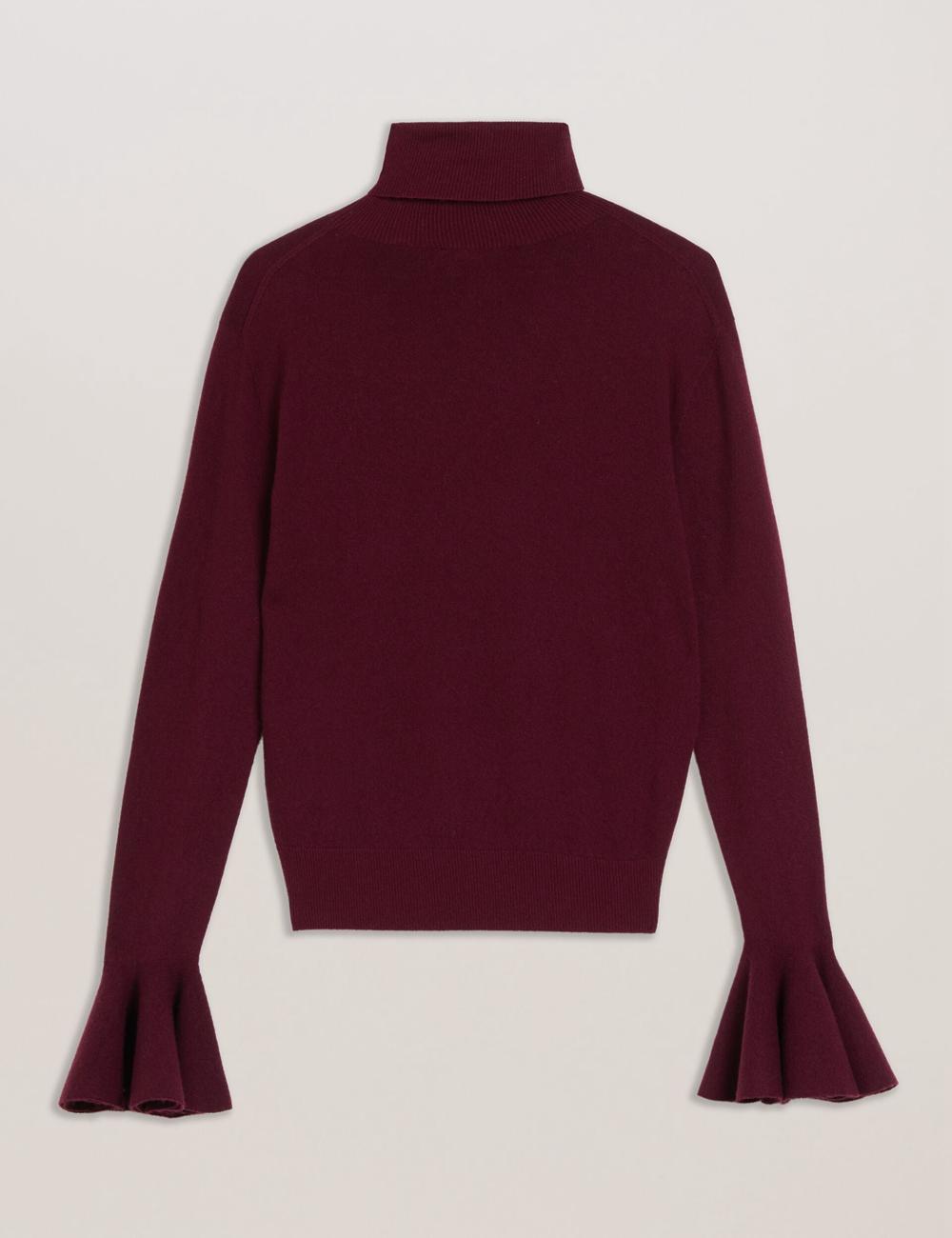 Pulls Ted Baker TAMSENN - Roll Neck Wool Cashmere Femme Rouge | Paris  75160-URCS