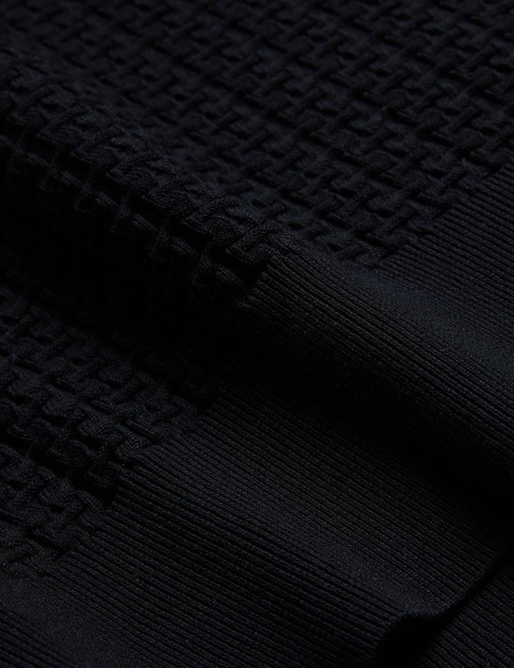 Pulls Ted Baker TEDTYY - Textured T Jacquard Knitted Femme Noir | Paris  94816-XYUQ