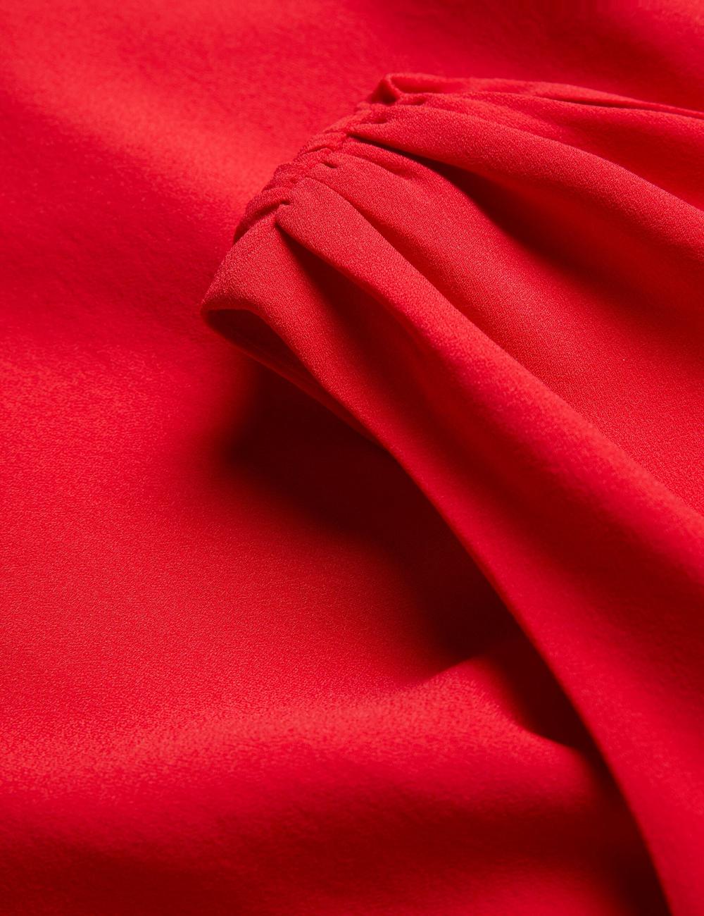 Robe Maxi Ted Baker AISLI - One Shoulder Woven Femme Rouge | Paris  69431-BPQE