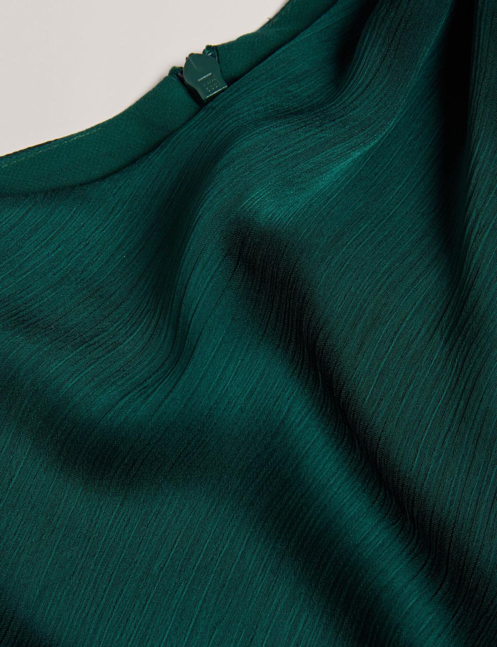 Robe Maxi Ted Baker RIMINI - Chiffon Drape Neck Detail Femme Vert | Paris  71230-SRCK