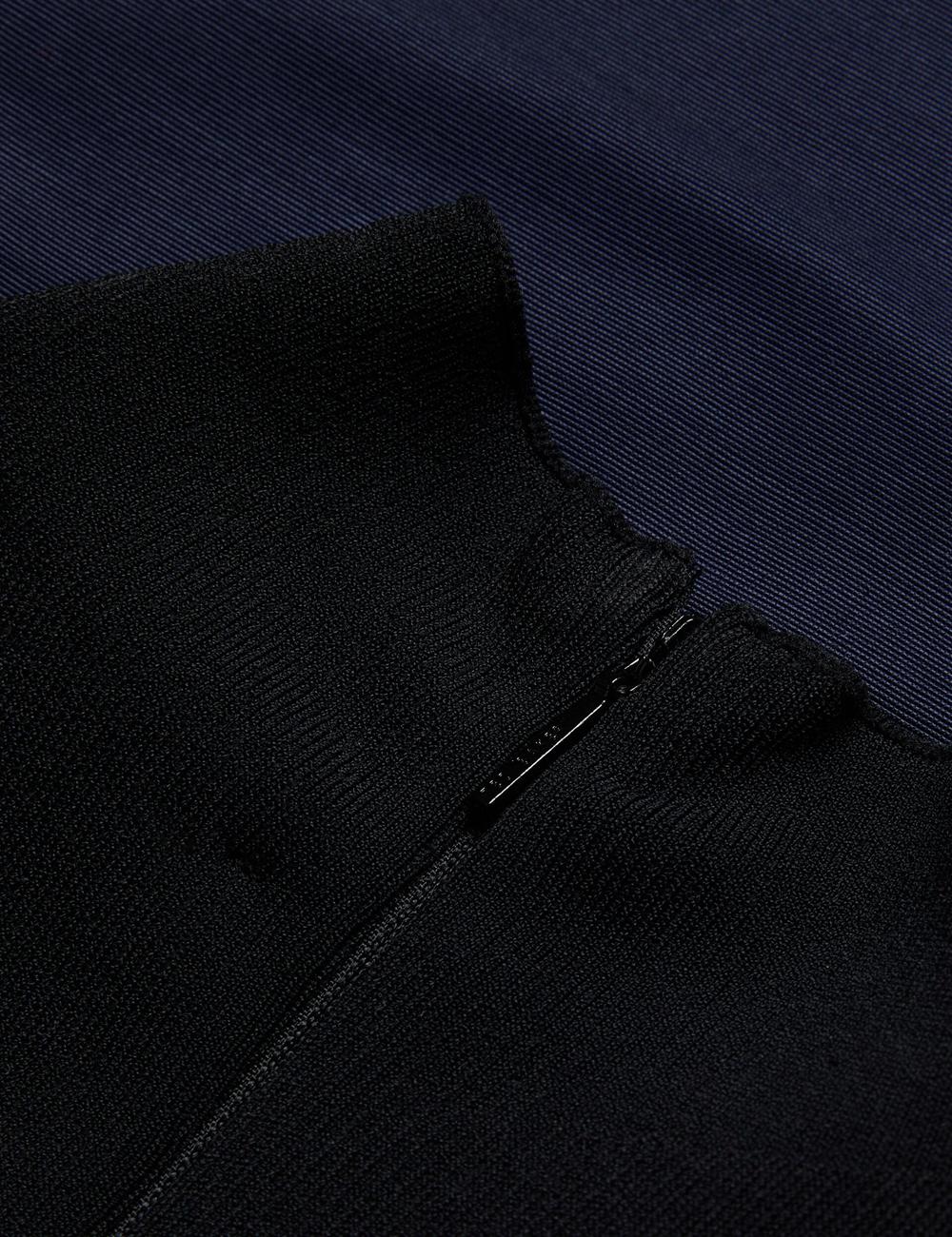 Robe Mi-longue Ted Baker CHIRA - Knit Bodice With Wrap Skirt Femme Noir | Paris  62049-CGAF
