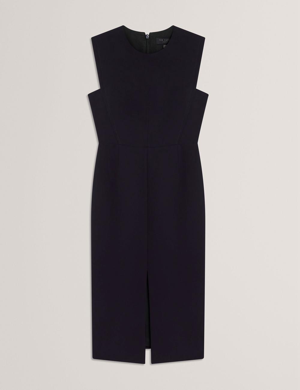 Robe Mi-longue Ted Baker MANABDL - Tailored Sleeveless With Front Split Femme Bleu Marine | Paris  98042-VYXS