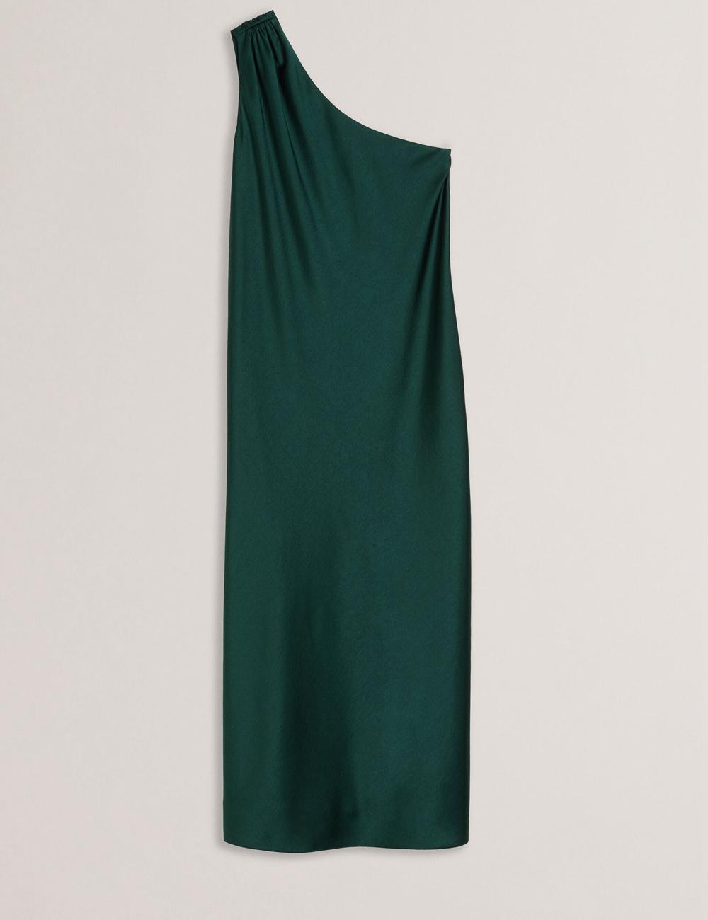 Robe Mi-longue Ted Baker MELGAR - Satin One Shoulder Femme Vert | Paris  74105-ZGWY