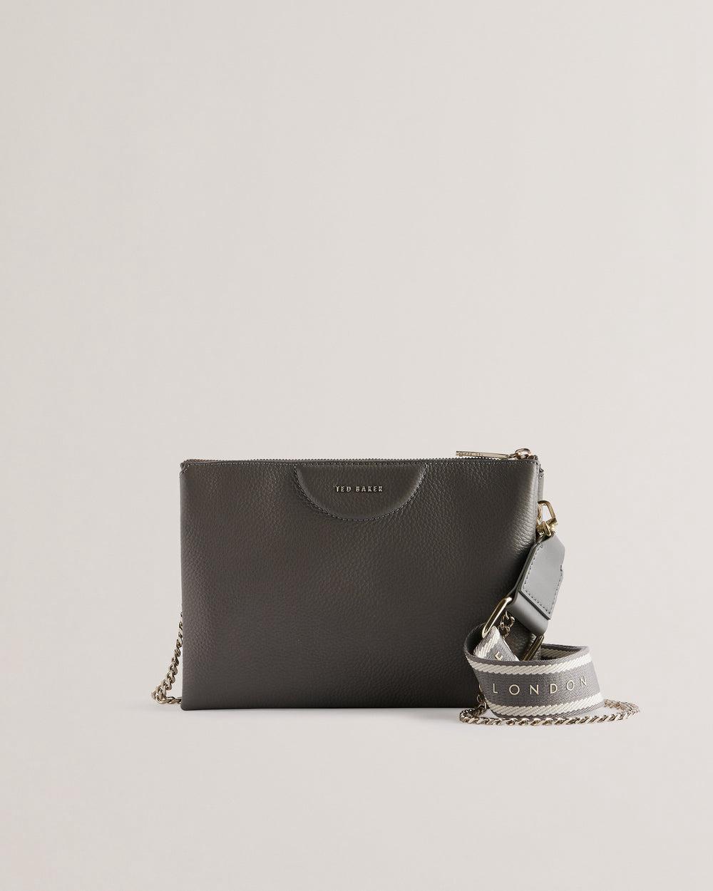 Sac Bandoulière Ted Baker ESILLE - Branded Webbing Crossbody Leather Femme Grise | Paris  62057-VYFX