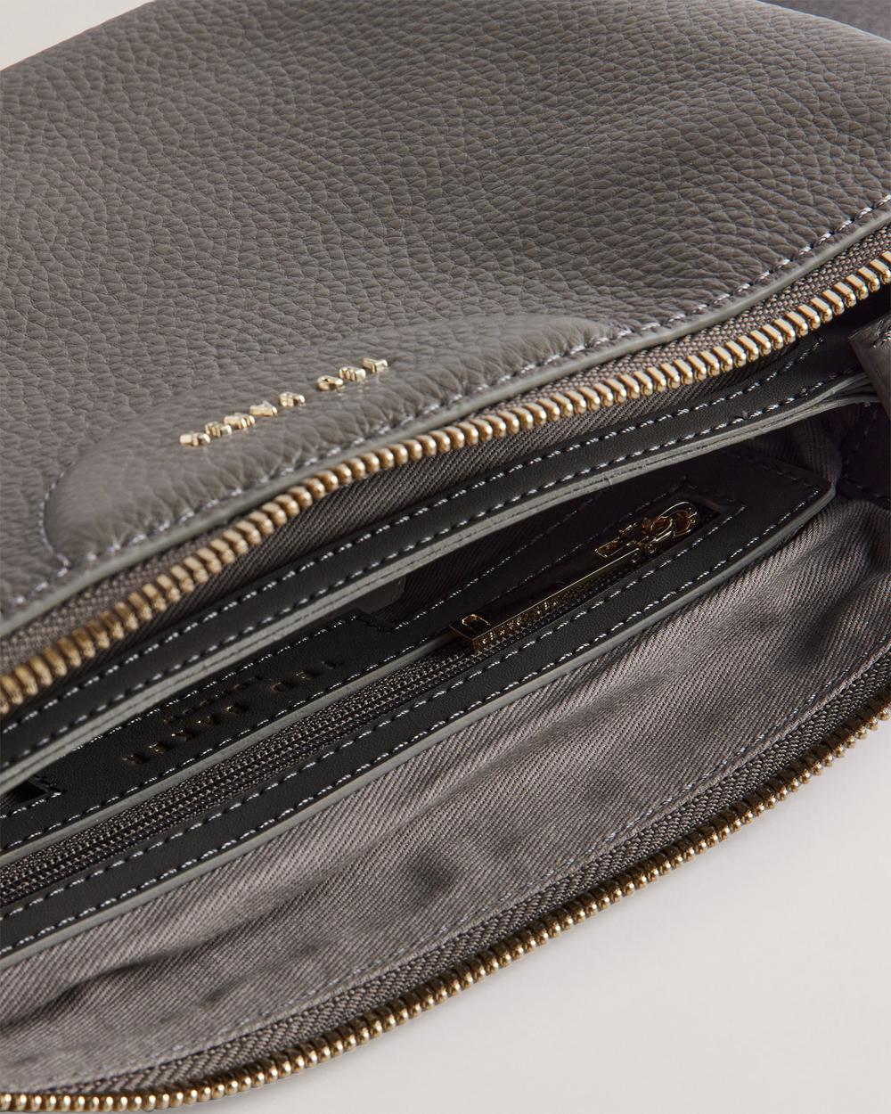 Sac Bandoulière Ted Baker ESILLE - Branded Webbing Crossbody Leather Femme Grise | Paris  62057-VYFX