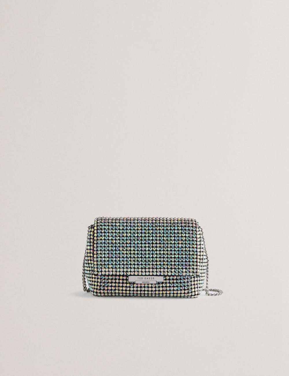 Sac Bandoulière Ted Baker GLITERS - Crystal Embellished Mini Femme Argent | Paris  01294-ELRW