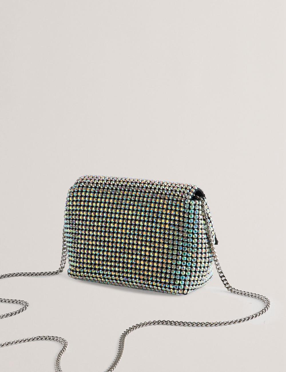 Sac Bandoulière Ted Baker GLITERS - Crystal Embellished Mini Femme Argent | Paris  01294-ELRW
