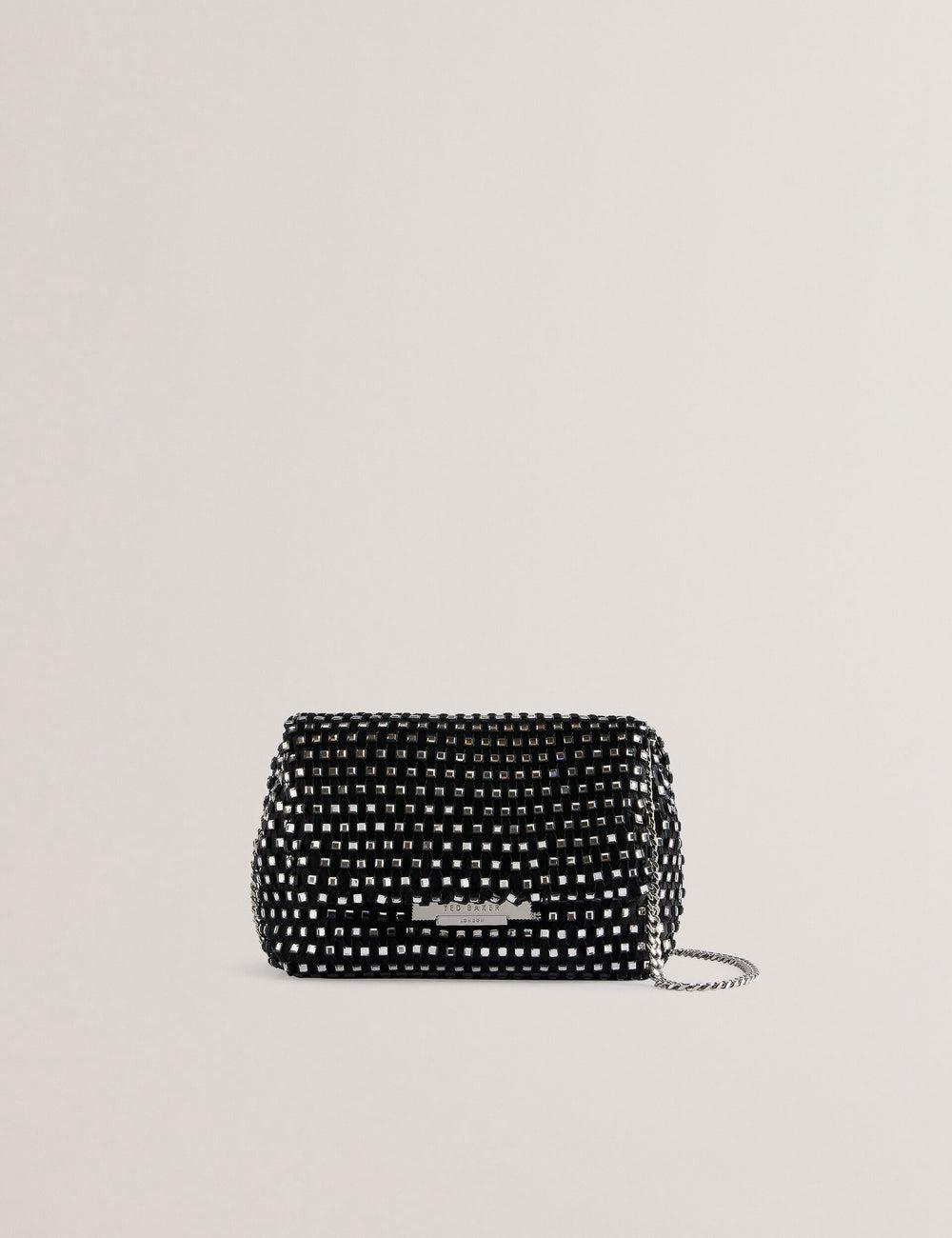 Sac Bandoulière Ted Baker GLITSZI - Crystal Cage Mini Femme Noir | Paris  03124-YOPU