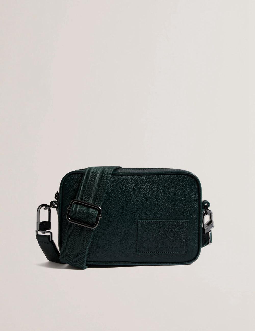 Sac Bandoulière Ted Baker GRIFIN - Grained Leather Crossbody Pouch Homme Vert | Paris  64519-NPQA