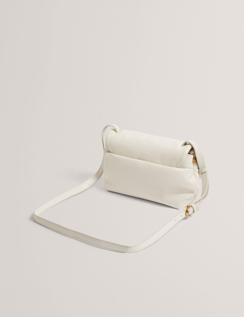 Sac Bandoulière Ted Baker MARRISA - Padded Leather Fold Over Femme Ecru | Paris  29751-TPFO