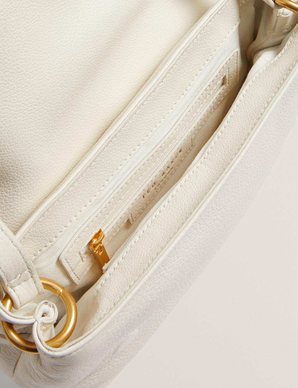 Sac Bandoulière Ted Baker MARRISA - Padded Leather Fold Over Femme Ecru | Paris  29751-TPFO