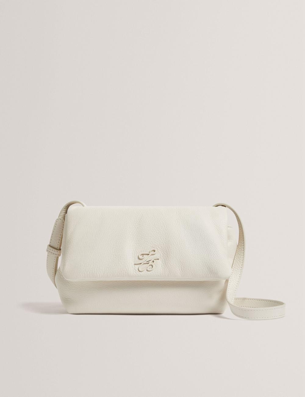 Sac Bandoulière Ted Baker MARRISA - Padded Leather Fold Over Femme Ecru | Paris  29751-TPFO
