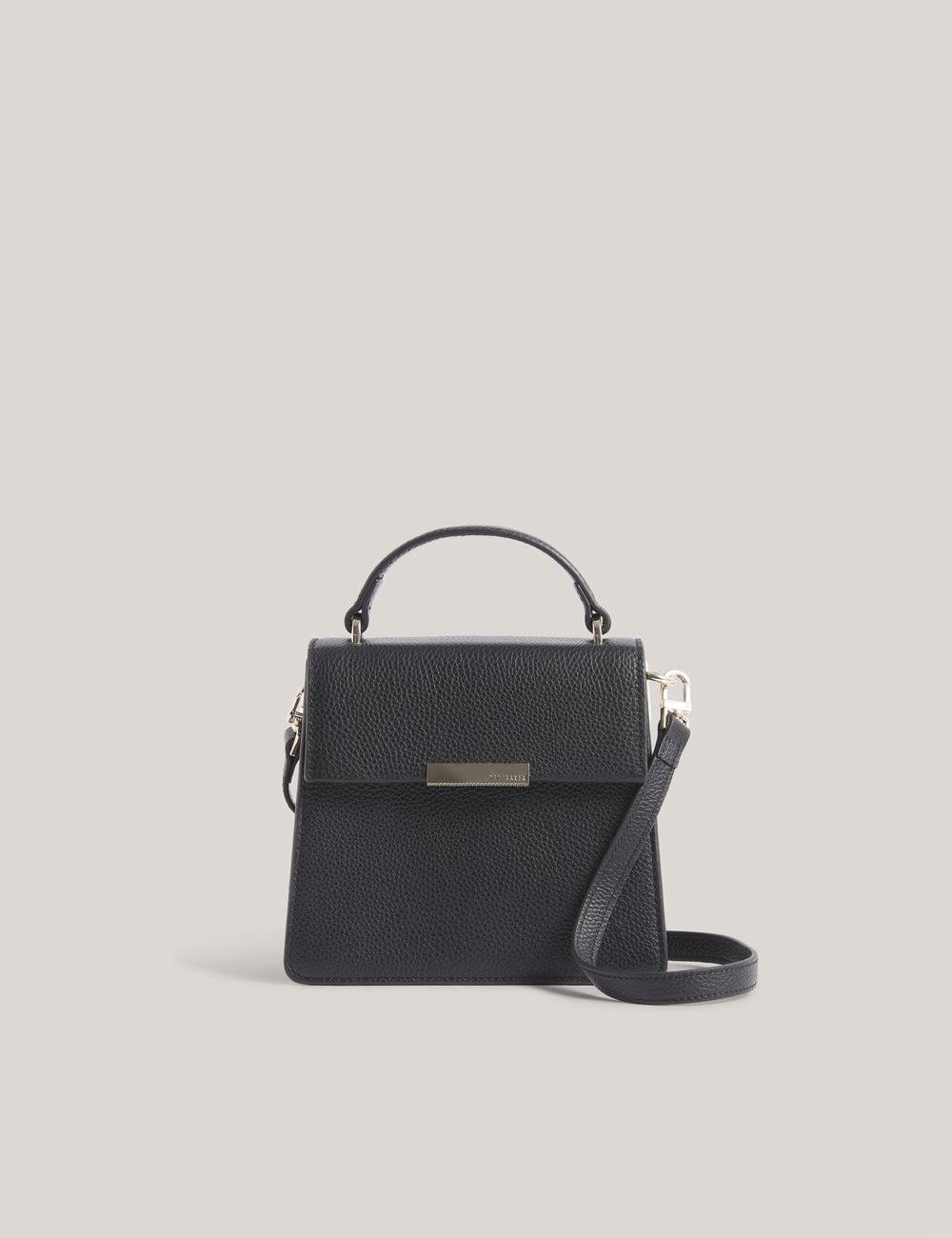 Sac Bandoulière Ted Baker ROSELII - Small Top Handle Bar Detail Leather Femme Noir | Paris  52306-DCIH
