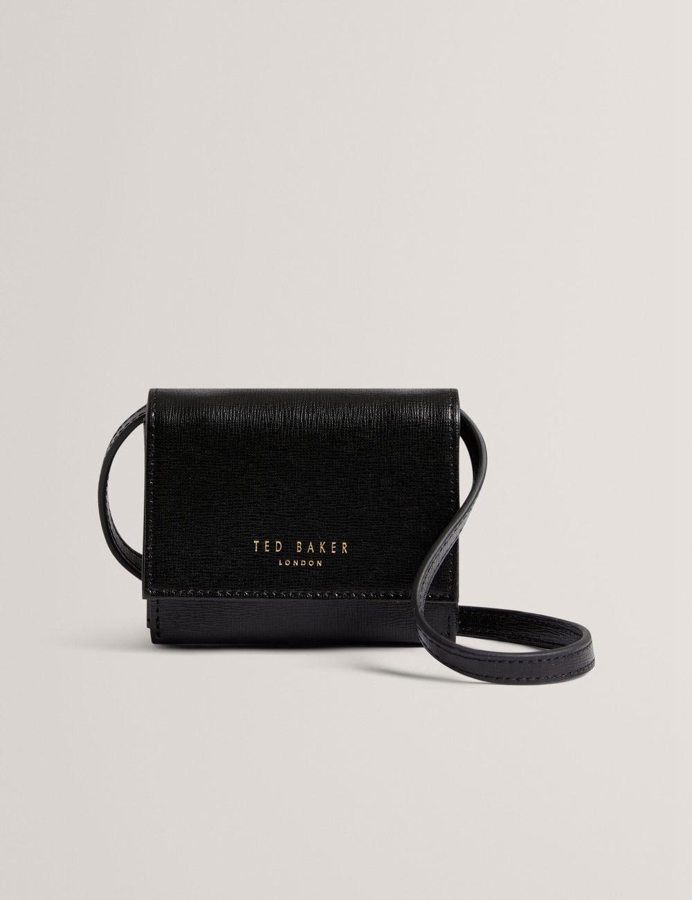 Sac Bandoulière Ted Baker TAMZIEE - Leather Crossbody Card Holder Femme Noir | Paris  19268-CSRM
